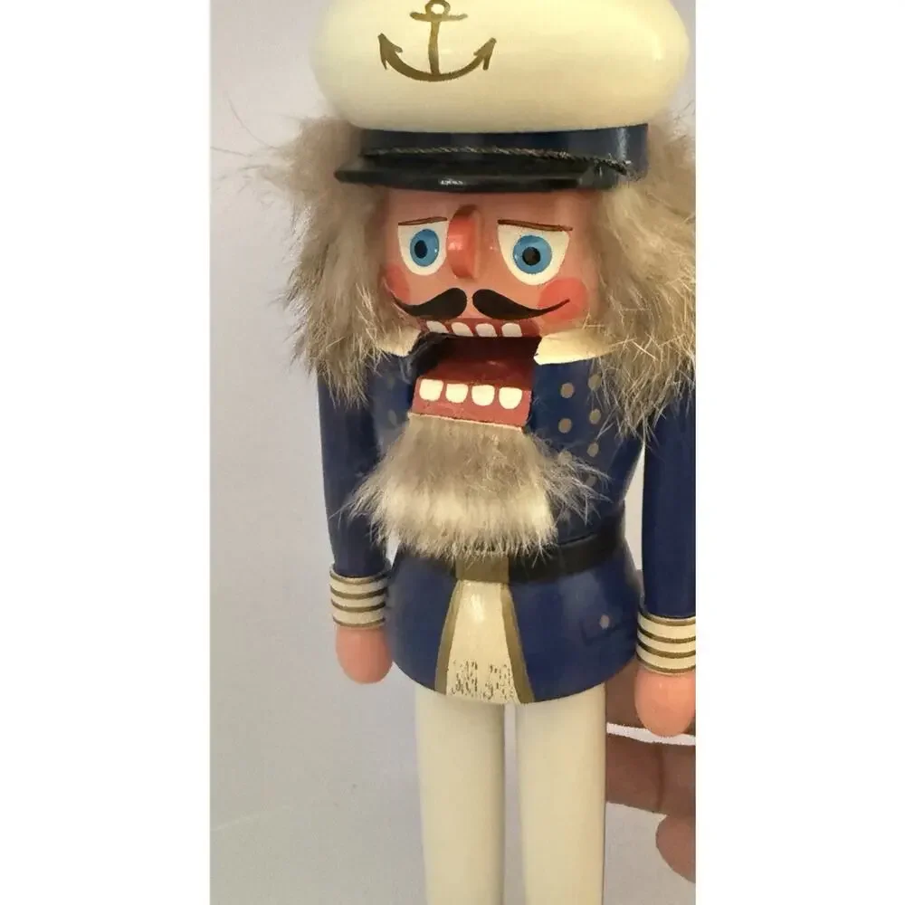 Vintage GDR Erzgebirge Sailor Nutcracker Sea Captain Expertic East Germany Wood
